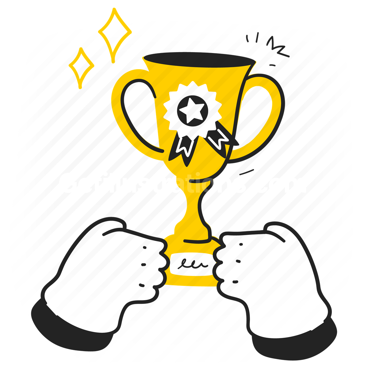 trophy, award, reward, accomplishment, hand gesture, sports, winner